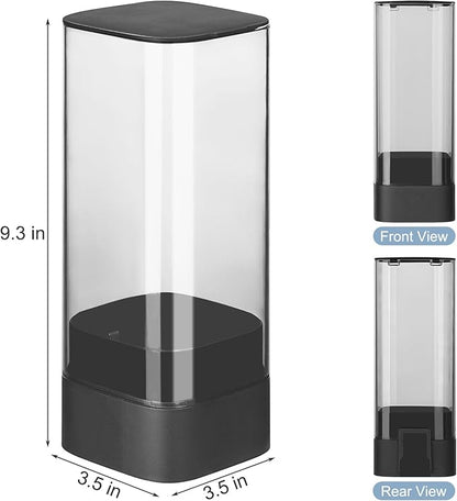 MYITYARD Cup Dispenser, Pull Type Wall Mount Cup Holder for Water Cooler Fit 3oz-5oz Disposable Paper and Plastic Cups, Bathroom Mouthwash Cup Dispenser for Home, Office, Gym, Hospital (Black)