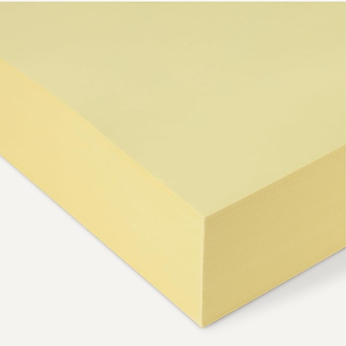 Amazon Basics 30% Recycled Color Copy Paper, 8.5" x 11", 20lb, 500 Sheets, Pastel Canary