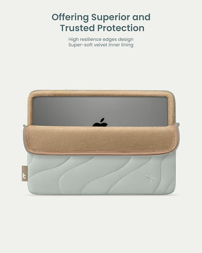 tomtoc 360 Protective Puffy Laptop Sleeve for 13-inch MacBook Air M4(2025)/M3/M2/M1 A3240 A3113, MacBook Pro M2/M1, iPad Air (M3/M2)/Pro M4, Quilted Soft Puffer Bag for 13-inch Surface Pro Copilot+PC
