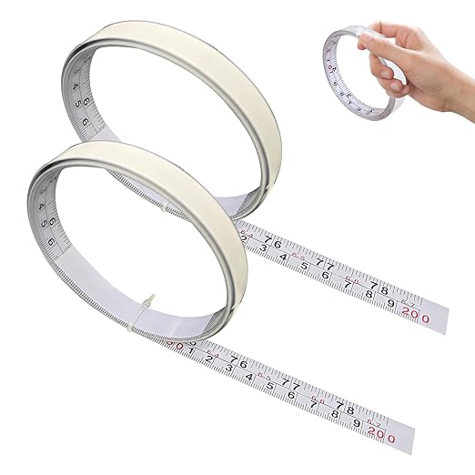 2 Pcs Self-Adhesive Measuring Tape,Imperial & Metric Tape Measure Sticker Ruler,Measure Workbench Ruler for Woodworking,Saw,Drafting Table, 78Inch,White