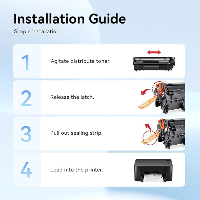 12A Toner Cartridge Black 2-Pack Replacement for HP 12A Q2612A Compatible with HP Laserjet MFP M1005 M1319f 1010 1012 1015 1018 1020 Plus 1022 1022n 1022nw 3015 3020 3030 3050z 3050 3052 3055 Printer