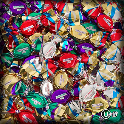 GLITTERATI Eleganza Italian Miniature Hard Candies, Individually Wrapped Gourmet Candy, Vegan, Gluten Free, Non-GMO, 14 oz Bulk Pack, 400 Ct.