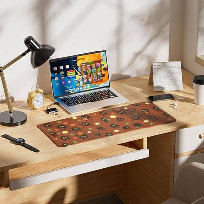Large Mouse Pad, Desk Mat,Extended Non-Slip Keyboard Mouse Pad Waterproof Office Desk Pad 27.5" x 11.8" Anime Mouse Pads(Black Coal Ball)