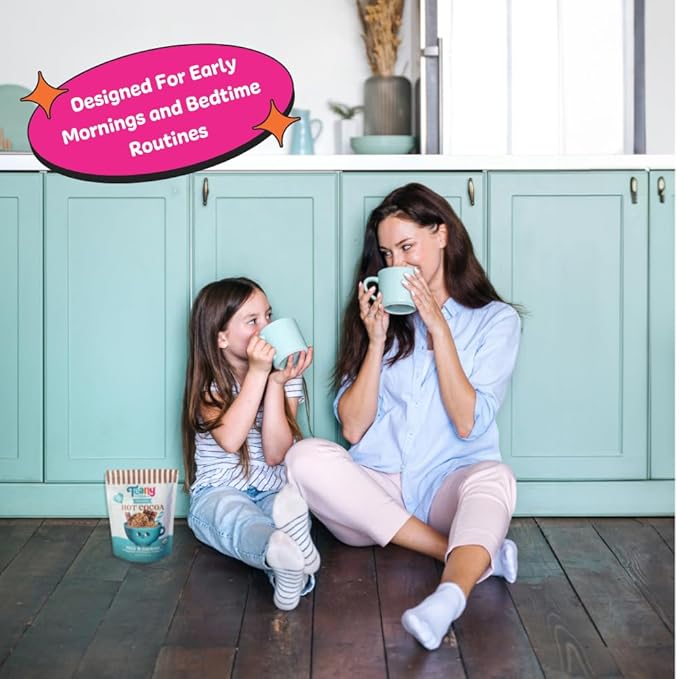 Teany Tea Organic Milk & Cookies Hot Cocoa - Everyday Hot Cocoa, Delicious, Kid Friendly, Tea Infused, Bedtime Dessert, Travel Ready, Hot Cocoa On The Go, 6 Individual Sticks Per Pouch