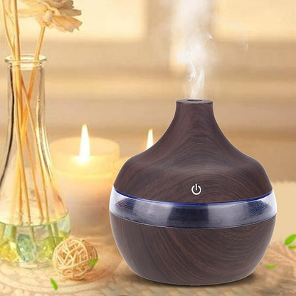 300ml Wood Humidifier, USB Electric Air Diffuser, Wood Humidifier, Essential Oil, Aromatherapy, Cool Mist, Humidifier Bedroom, Living Room,