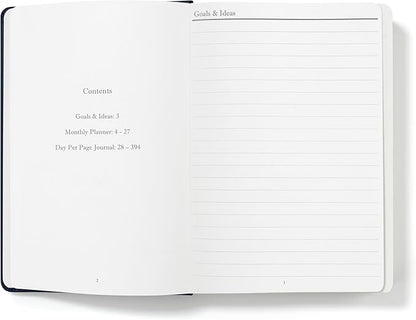 Wykeham's Executive 2026 Undated Daily Journal Planner – Customization Available (Royal Blue, 8.5"×5.5" - Undated)