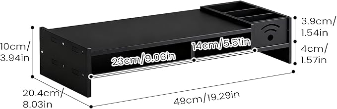 Computer Monitor Stand | 2-Tier Desk Shelf - 4.3 Inch Height Monitor Shelf with Storage Organizer,for Home Laptop PC TV Work Table Dorm