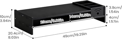 Computer Monitor Stand | 2-Tier Desk Shelf - 4.3 Inch Height Monitor Shelf with Storage Organizer,for Home Laptop PC TV Work Table Dorm