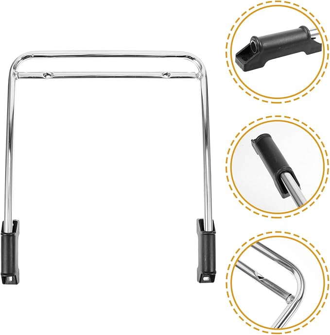 Stainless Steel Retractable Footrest Rack with Swivel Chair Accessory Practical Office Footrest for Leg Support and Stress Relief Easy Pull-Out Frame for Comfortable Sitting Silver