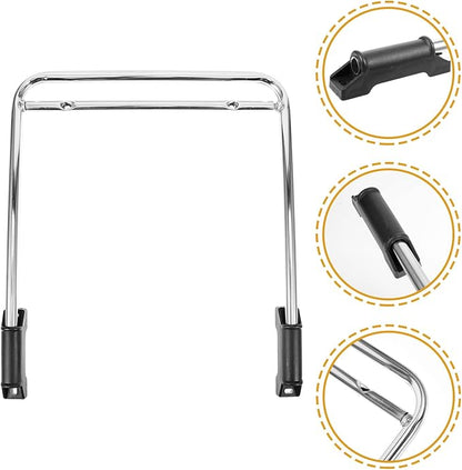 Stainless Steel Retractable Footrest Rack with Swivel Chair Accessory Practical Office Footrest for Leg Support and Stress Relief Easy Pull-Out Frame for Comfortable Sitting Silver