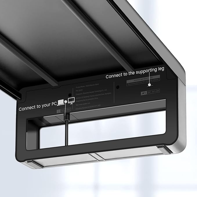 Vaydeer Dual Monitor Stand Computer Riser with USB 3.0 Hub Ports, Double Metal Stand for 2 Computer, TV, PC, Printer, Multi Media Speaker, Multifunctional Desktop Organizer