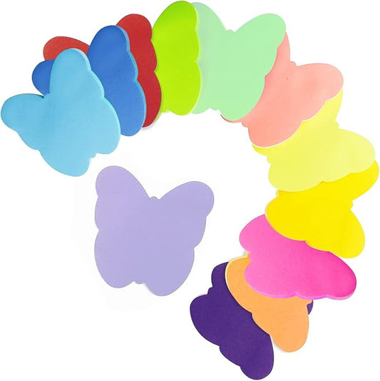 Sticky Notes, Self Sticky Post Notes, Colored Sticky Tabs for Notebooks Bible Study School Office Supplies 2.75 x 2.75 Inch 50 Pieces/Pad 600 Sheet Butterfly