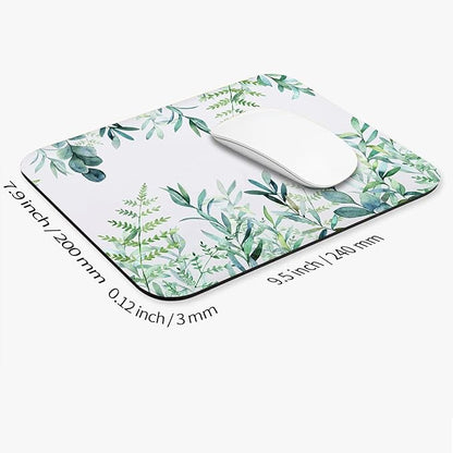 Square Mouse Pad Green Grass, Personalized Premium-Textured Custom Mouse Mat Design, Washable Mousepad Cloth, Non-Slip Rubber Base Computer Mouse Pads for Wireless Mouse