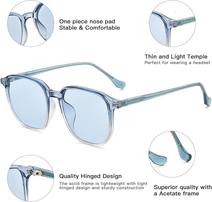 99.9% Blue Light Blocking Glasses For Men Women Anti-Fatigue Computer Gaming Sleep Glasses Reduce Eye Strain