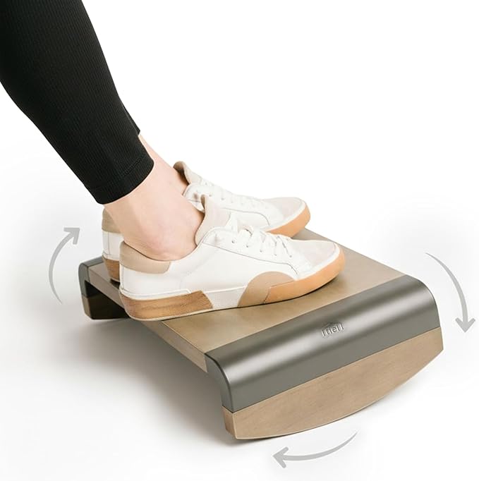Tiel Ergonomic Foot Rest for Under Desk at Work, Rocking Footrest with Comfort Support, Office Foot Stool for Desk Chair, Leg Rest Stand for Home and Remote Office