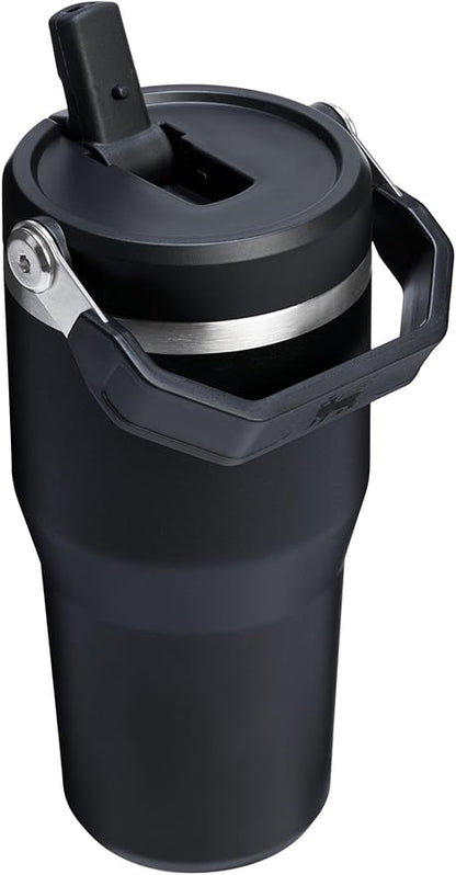 STANLEY IceFlow 2.0 Flip Straw Tumbler with Handle 20 oz | Twist On Lid and Flip Up Straw | Leak Resistant Water Bottle | Insulated Stainless Steel | BPA-Free | Black 2.0