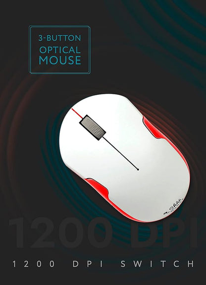 – Wireless Silent Optical Mouse with USB Receiver and Batteries – Cordless, Portable, Quiet Click Mouse for PC, Laptop, Chromebook, Computer