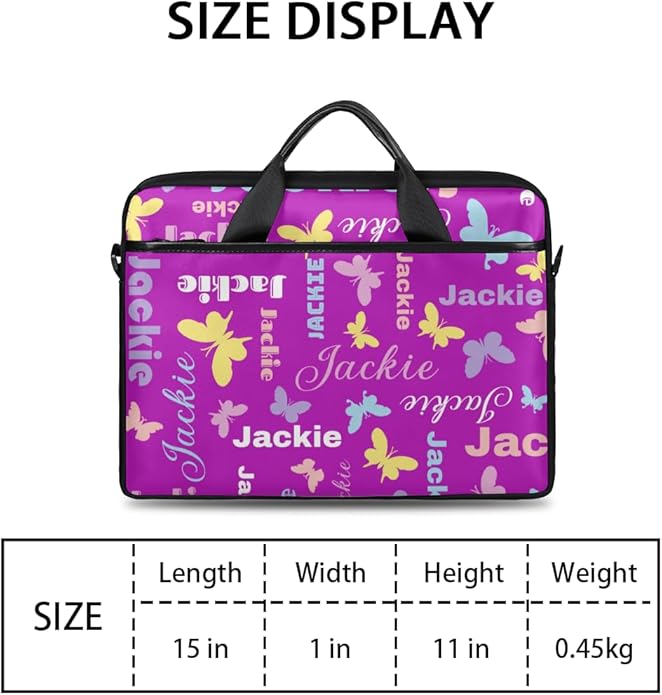 Custom-Laptop-Bag 15 Inch with Name Photo Personalized-Computer-Shoulder-Case Briefcases for Women Men Business