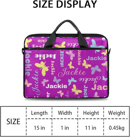 Custom-Laptop-Bag 15 Inch with Name Photo Personalized-Computer-Shoulder-Case Briefcases for Women Men Business