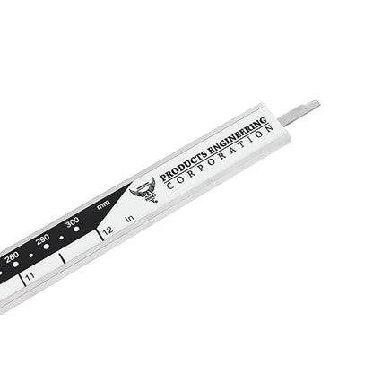 PEC Tools Bluetooth Digital Caliper, 12 Inch/300mm Industrial-Grade Stainless Steel Caliper, IP67 Waterproof & Oil-Resistant, Auto Power-Off, Inch/MM/Fraction Modes, Wireless Data Transfer