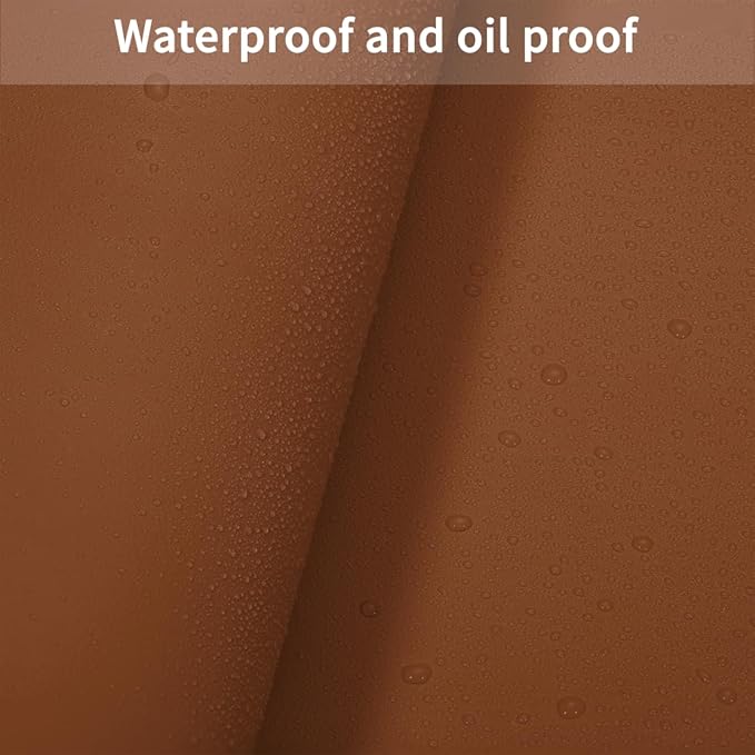 Leather Table Cover,1.8mm Thick,24x60 Inch Desk Cover,Large Desk Mat,Table Protector,Table Cover Protector,Desk Protector,Table Pad,(Brown+Gray,24x60)