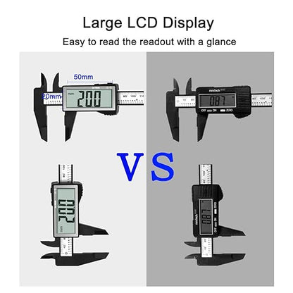 Kynup Digital Caliper with Large Screen, Caliper Measuring Tool, Micrometer Caliper Digital, Caliper Tool for Mechanics, Jewelers, Woodworkers, Inch and Millimeter Conversion (6Inch/150mm)