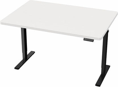 VIVO Electric 48 x 30 in Standing Desk, Memory Height Adjustment, 1B Series, One-Piece White Top, Black Frame, DESK-KIT-1B5W