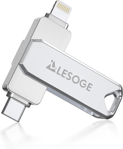 MFi Certified 128GB Flash Drive for iPhone Photo Stick, USB Thumb Drives Memory Stick High Speed USB Stick External Storage for iPhone/iPad/Android/PC