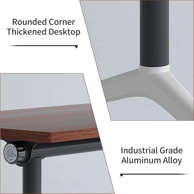 Conference Room Table with Flip-Top Design for Dynamic Meetings, Business Table Computer Desk with Heavy-Duty Frame,Foldable Seminar Meeting Tables for Home Office (4, A, 70.8IN)