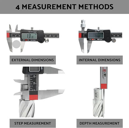 S&F STEAD & FAST Digital Calipers Measuring Tool 6 inch DCXD6-SS-PB, Micrometer Caliper Digital, Vernier Caliper Stainless Steel to Measure Inch Fractions Millimeter