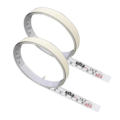 2 Pcs Self-Adhesive Measuring Tape,Imperial & Metric Tape Measure Sticker Ruler,Measure Workbench Ruler for Woodworking,Saw,Drafting Table, 157Inch,White