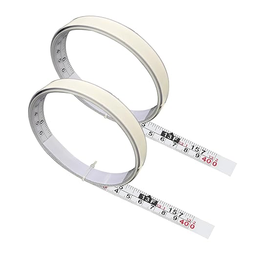 2 Pcs Self-Adhesive Measuring Tape,Imperial & Metric Tape Measure Sticker Ruler,Measure Workbench Ruler for Woodworking,Saw,Drafting Table, 157Inch,White