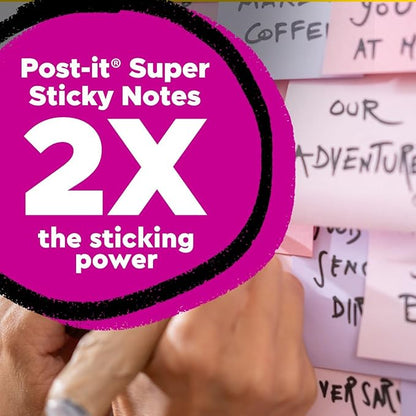 Post-it Super Sticky Pop-up Notes, Wanderlust Pastels, 3 in. x 3 in., 100% PEFC, SGSCH-PEFC-COC-110078