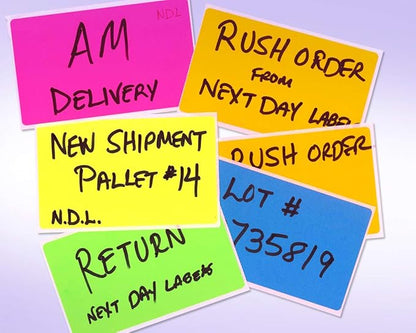 NextDayLabels 500 Rectangle Stickers (3" x 5") - Color Coding Labels Roll - Moving Labels for Boxes, Colored Inventory Stickers for Packing, Organizing, and Storage (Fluorescent Blue)