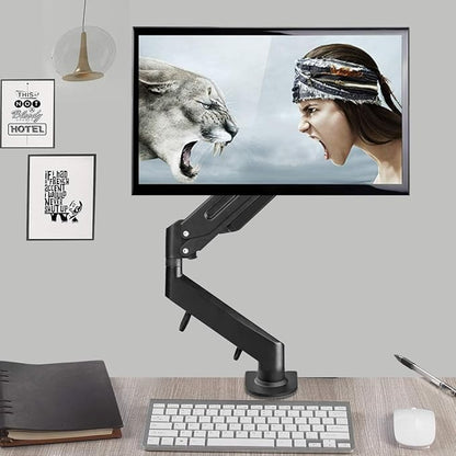 Suptek Monitor Mount Gas Spring Monitor Arm Desk Mount Fully Adjustable Fits 17 20 22 23 24 26 32 inch Monitors Weight Capacity up to 22 lbs