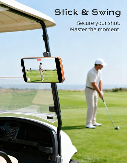 Magnetic Golf Cart Phone Holder, Strong Magnet Compatible with MagSafe iPhone 17-12 and Android, Golf Gifts for Men Women Golfers Dad Valentines Day, Golf Accessories Fits EZGO Club Car Yamaha