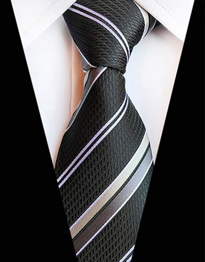 Adulove Men's Necktie Classic Silk Tie Woven Jacquard Neck Ties 6 PCS