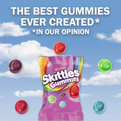 SKITTLES Wild Berry Gummy Candy, 5.8 oz Bag (Pack of 12)