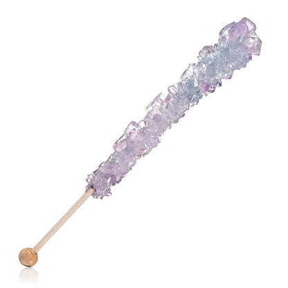 Candy Envy - Iridescent Lavender Rock Candy Sugar Sticks - Tutti Frutti Flavored - 24 Individually Wrapped Party Favors