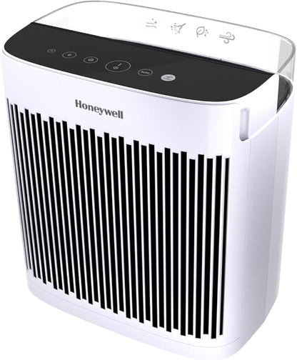 Honeywell Allergen Plus HEPA Air Purifier for Home, Large Rooms up to 900 Ft², Turbo Clean, HEPA Filter Reduces Allergens, Dust, Pollen, Pet Dander, All Smoke Types, Odors, White, HPA5100W