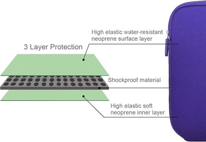 Arvok 11 11.6 12 Inch Laptop Sleeve Case for MacBook Air 12, Water-Resistant Neoprene Notebook Computer Tablet Sleeve, Carrying Bag Cover for Chromebook/HP/Dell/Lenovo/Asus/Acer, Purple