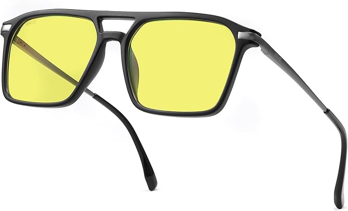 WAVE Blue Light Blocking Glasses,Gaming Glasses with Metal Frames,Computer Glasses for Eye Strain,Anti Glare