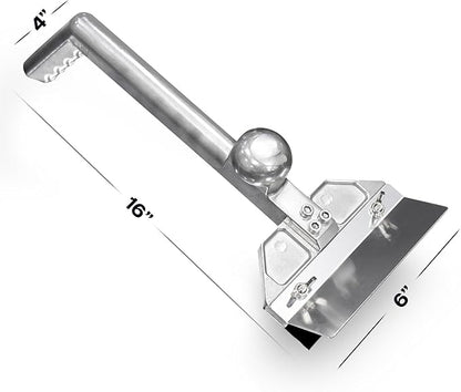 Professional Heavy Duty Grill Scraper for Flat Tops with Stainless Steel Scraper Blade, Flat Top Scraper for Griddle with Ergonomic Aluminum Handle, Ideal for Griddle, Outdoor Grill Cleaning