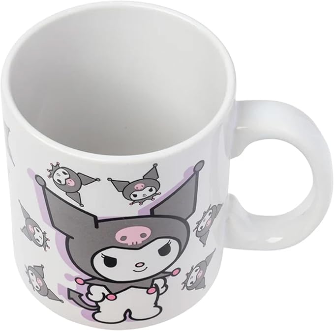 Silver Buffalo Sanrio Hello Kitty and Friends Kuromi Poses Ceramic Mug, 20 Ounces