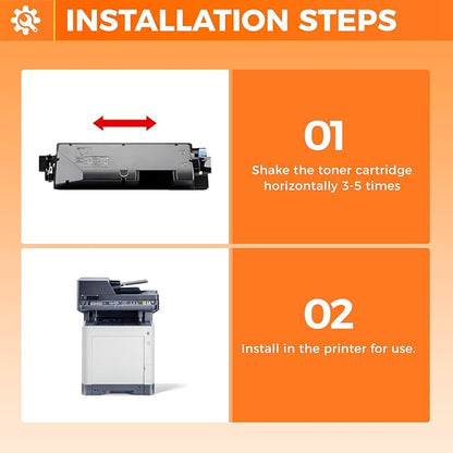 TK5282 TK-5282 Toner Cartridges 4-Pack High Yield Replacement for Kyocera TK-5282K TK-5282C TK-5282M TK-5282Y Compatible with ECOSYS M6235cidn M6635cidn P6235cdn Printers Ink Black Cyan Magenta Yellow