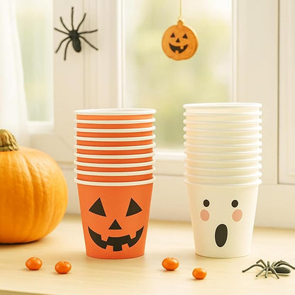 50 Pcs Halloween Shot Cups 2oz Paper Disposable Shot Glasses Mini Halloween Party Cup for Party Drinking Supplies