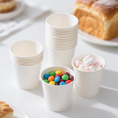 300 Pack 3 oz Paper Cups, White Disposable Bathroom Cups,Small Mouthwash Paper Drinking Cup for Party,Picnic,Travel and Events