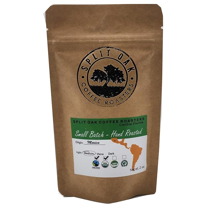 Coffee Samples 5 Pack Gift Set Las Americas. Gourmet Organic Medium Roast whole Bean with Best Beans From Mexico, Guatemala, Peru, Colombia and Brazil