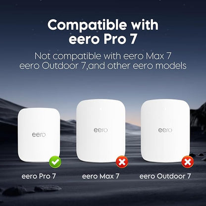 EDUP Wall Mount for eero Pro 7, Space-Saving Holder with Cable Management, Compatible Only with eero Pro 7, for Wall & Outlet Mounting- Includes Screws & Quick Start Guide (White, 1 Pack)