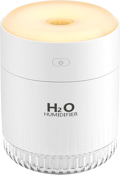 Plant Humidifiers, Portable Mini Humidifier, Rechargeable Personal Desktop Humidifier for Bedroom, Office, Nursery, Travel with Night Light,Auto Shut-Off,3 Filter(350ml,white)